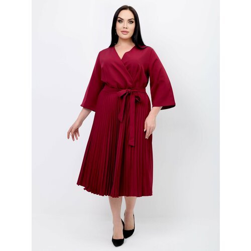 Купить Платье размер 50, бордовый
Женское плиссерованное платье бордо 50 - стильное и э...