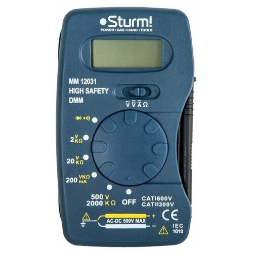 Купить Мультиметр Sturm! MM12031 (цифровой)
STURM MM-12031 Мультиметр MM12031 STURM 

С...
