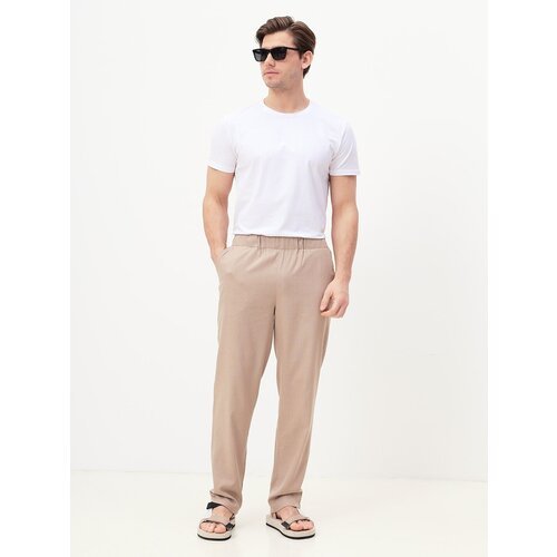 Купить Брюки fomust, размер 54, бежевый
Летние мужские льняные брюки с поясом на резинк...