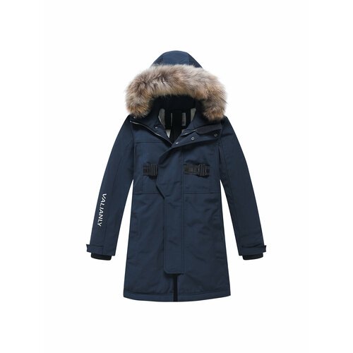 Купить Парка, размер 140, синий
Зимняя куртка парка для мальчиков Valianly имеет стильн...