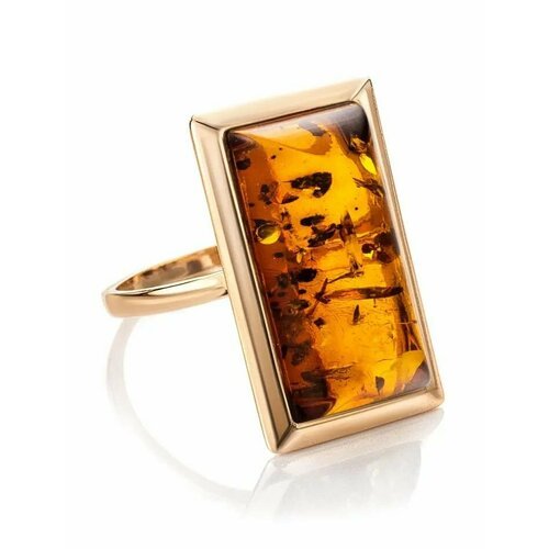 Купить Кольцо, янтарь, безразмерное, золотой, коричневый
Крупное стильное кольцо из с ц...