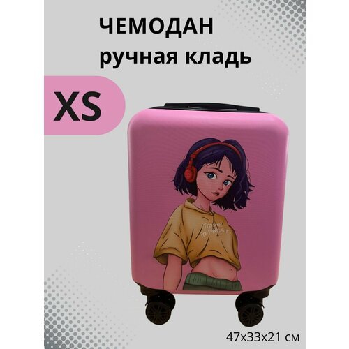 Купить Чемодан LATS 679, 30 л, размер XS, розовый
Пластиковый женский чемодан с принтом...