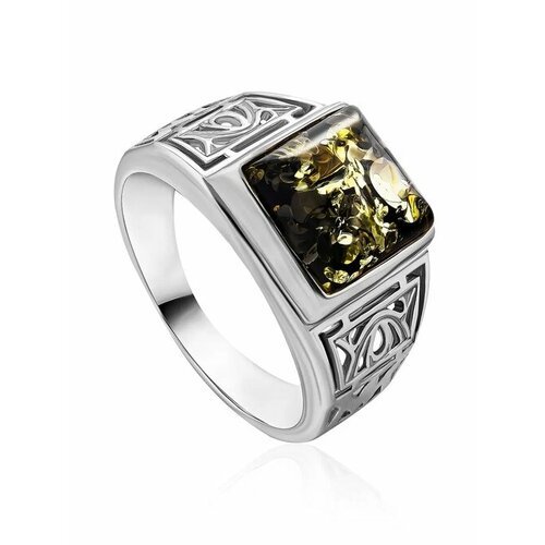 Купить Кольцо, янтарь, безразмерное, мультиколор
Перстень для мужчины из , украшенный н...