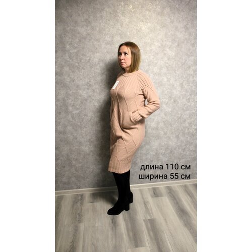 Купить Платье размер 48/52, розовый
Платье вязаное Amazzoni ромб с карманами - это стил...