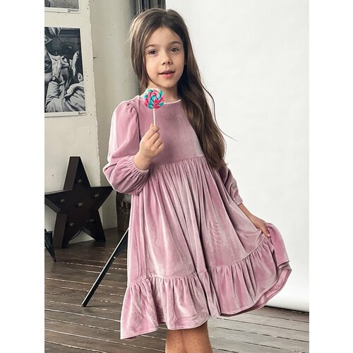Купить Платье Бушон, размер 122-128, розовый
Платье для девочки школьное бушон ST63, цв...