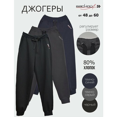 Купить Брюки БАСКОЙ-А, размер 60, черный
Теплые осенние, зимние спортивные брюки из кач...