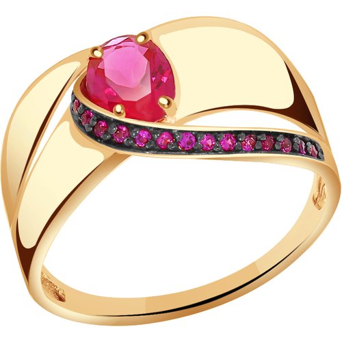 Купить Кольцо Diamant online, золото, 585 проба, корунд, фианит, размер 18
<p>В нашем и...