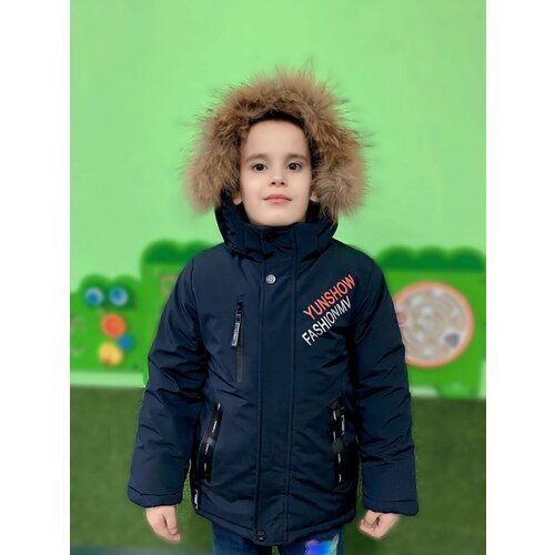 Купить Парка Зимняя куртка для мальчиков т. синяя YS 11(1/25), размер 110, синий
Зимняя...