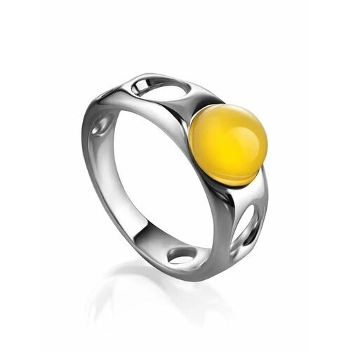 Купить Кольцо, янтарь, безразмерное, белый, серебряный
Стильное кольцо «Энигма» из роди...