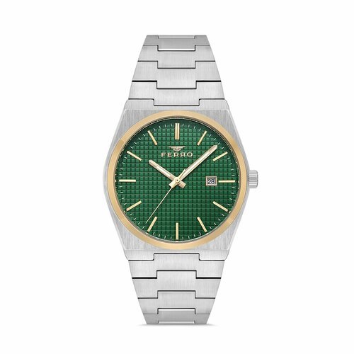 Купить Наручные часы Ferro F11373AWT-D6, зеленый
<br>Четкие графичные формы, сатинирова...