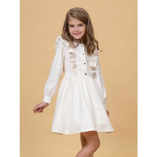 Купить Платье Ole!Twice, размер 152, белый
Платье с декоративной оборкой в верхней част...