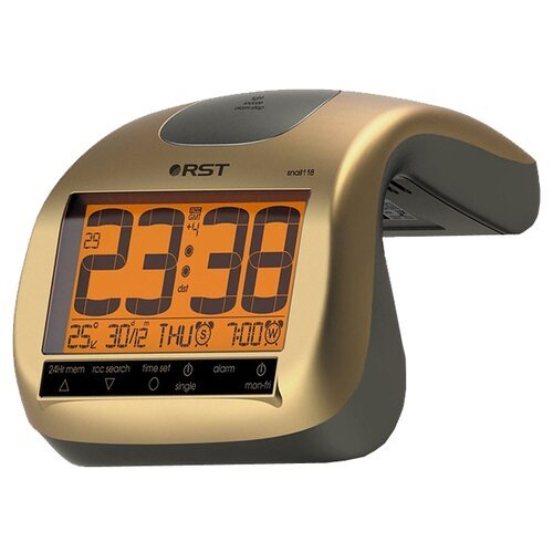 Купить Часы с термометром RST 88118, золотой
Радиоконтролируемые часы с будильником. Си...