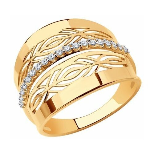 Купить Кольцо Diamant online, золото, 585 проба, фианит, размер 19
Золотое кольцо 27165...