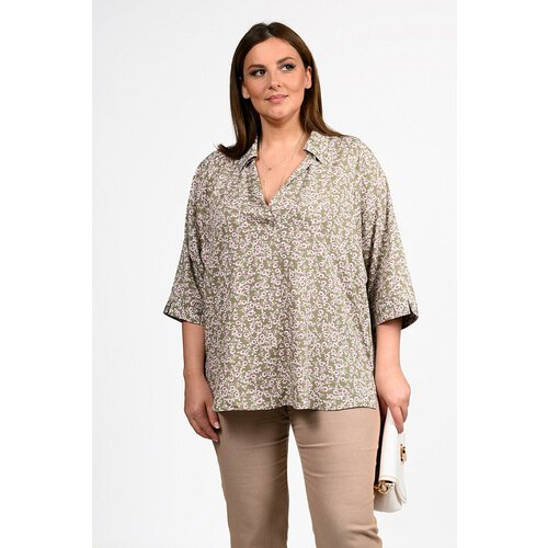 Купить Блуза SVESTA, размер 62, зеленый
Стильная летняя женская блузка из штапельной тк...