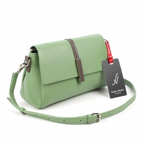 Купить Сумка кросс-боди Sergio Valentini, фактура гладкая, зеленый
Женская сумка из нат...