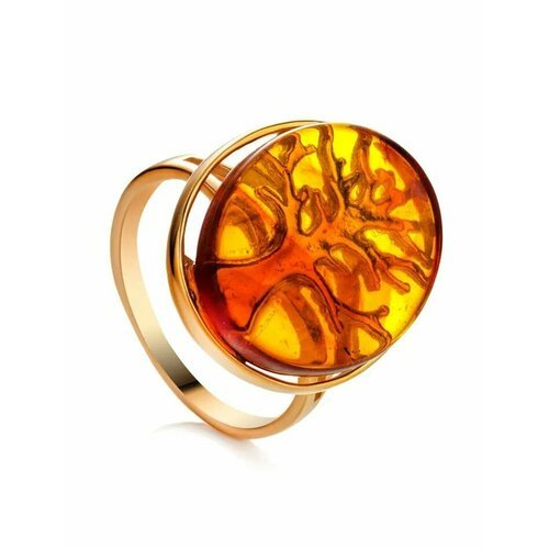 Купить Кольцо, янтарь, безразмерное, золотой, коричневый
Яркое и необычное кольцо оваль...