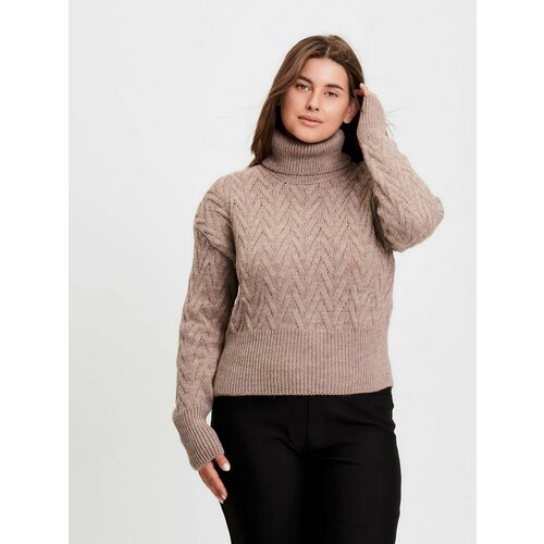 Купить Свитер, размер 46-50, бежевый
Базовый классический укороченный свитер - модный и...