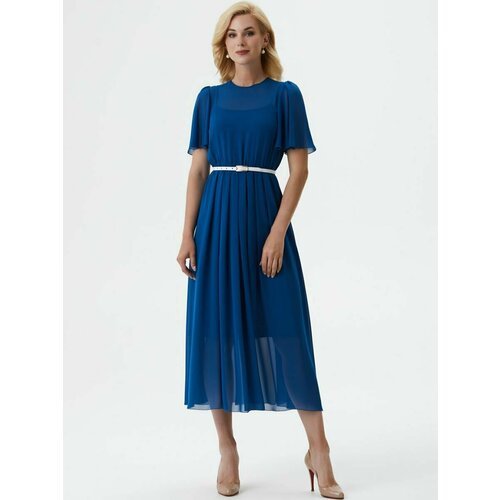 Купить Платье Арт-Деко, размер 44, синий
Легкое струящееся шифоновое платье - миди - ст...
