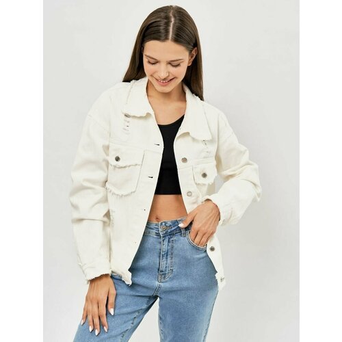 Купить Куртка джинсовка, размер 2XL, белый
Джинсовые куртка женская - это классический...