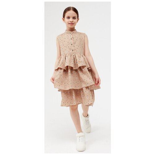 Купить Платье Minaku, размер 122, бежевый
Платье для девочки MINAKU : плательная ткань,...