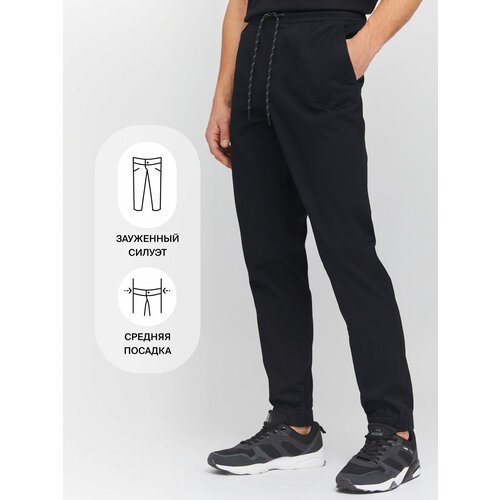 Купить Брюки джоггеры Zolla, размер 36, черный
Однотонные мужские брюки-джоггеры слегка...