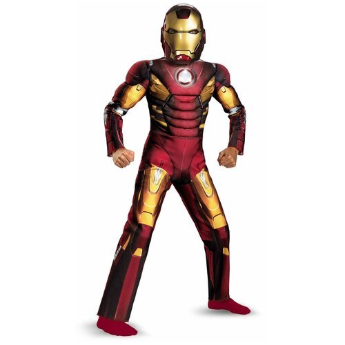 Купить Детский костюм Железного человека с мышцами детский (Айронмэна) М(Рост 120-125 с...