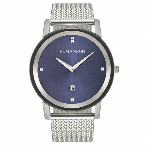 Купить Наручные часы ROMANSON, синий
Мужские кварцевые часы на стальном миланском брасл...