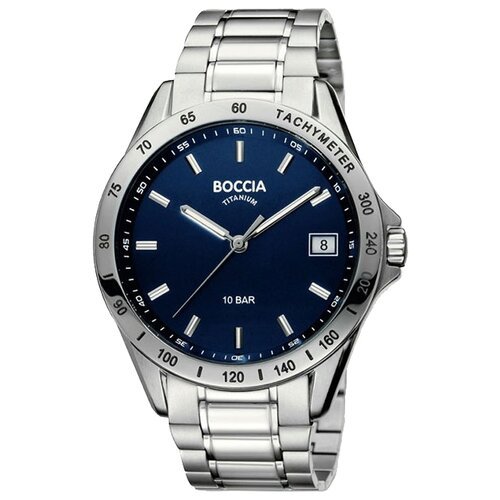 Купить Наручные часы BOCCIA, синий
•Точный кварцевый механизм. • Центральная секундная...