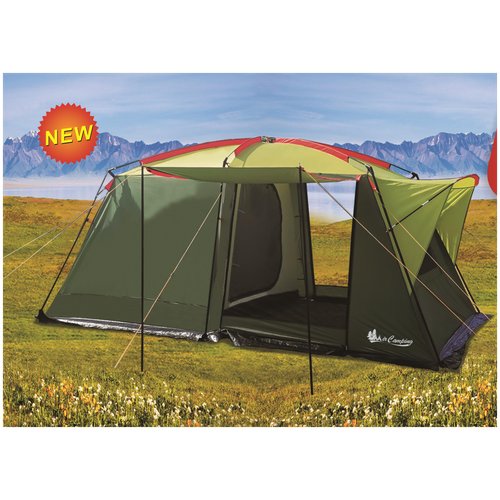 Купить Кемпинговая 4-х местная палатка двухслойная с большим тамбуром шатром арт. 1-006...