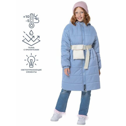 Купить Пальто NIKASTYLE, размер 146-72, голубой
Пальто демисезонное для девочки. Пальто...