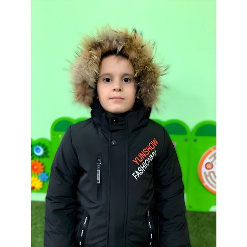 Купить Парка Зимняя куртка для мальчика черная YS 11(1/25), размер 116, черный
Зимняя к...