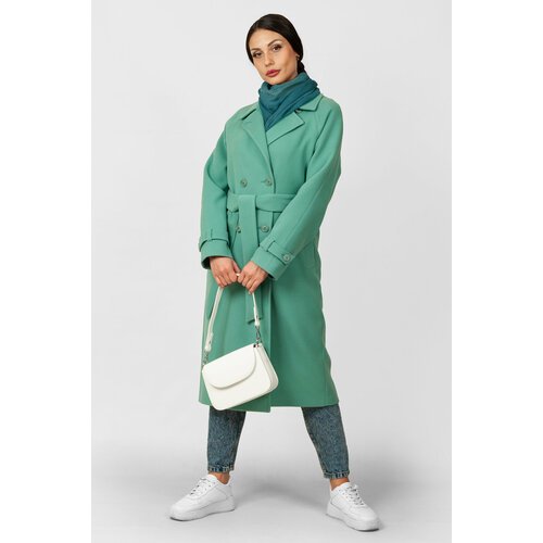 Купить Пальто MARGO, размер 44-46, бирюзовый, зеленый
Демисезонное пальто прямого кроя...