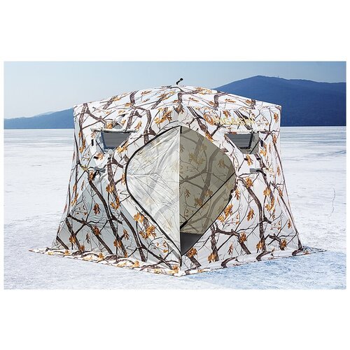 Купить Зимняя палатка для рыбалки / 4-местная палатка, утепленная Winter Camo Pyramid
Т...