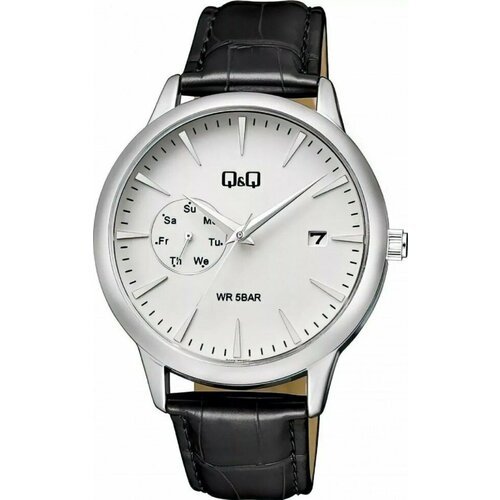 Купить Наручные часы Q&Q, белый
Мужские японские кварцевые часы в круглом корпусе на ко...