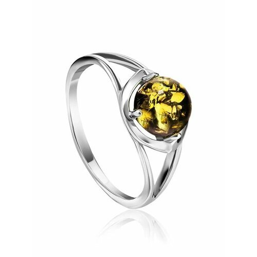 Купить Кольцо, янтарь, безразмерное, зеленый, серебряный
Нежное кольцо «Астория» из , у...