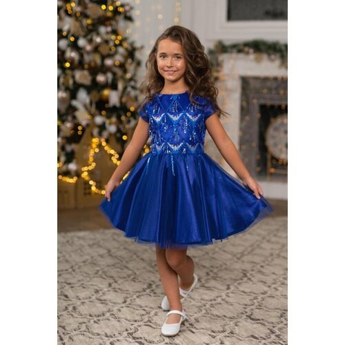 Купить Платье Бушон, размер 140, голубой
Платье нарядное для девочки Меринда Lila Style...