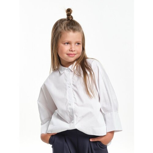 Купить Школьная блуза Mini Maxi, размер 140, белый
Блузка для девочек Mini Maxi, модель...