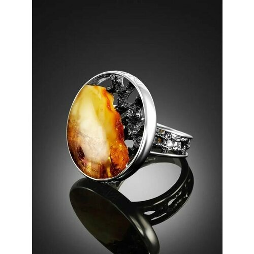 Купить Кольцо, янтарь, безразмерное, мультиколор
кольцо «Модерн» круглой формы с большо...