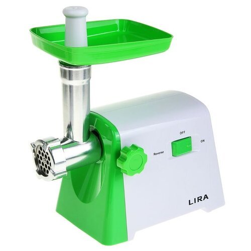 Купить Мясорубка Lira LR 0903, белый/зеленый
Мясорубка электрическая LR 0903 <br><ul><l...