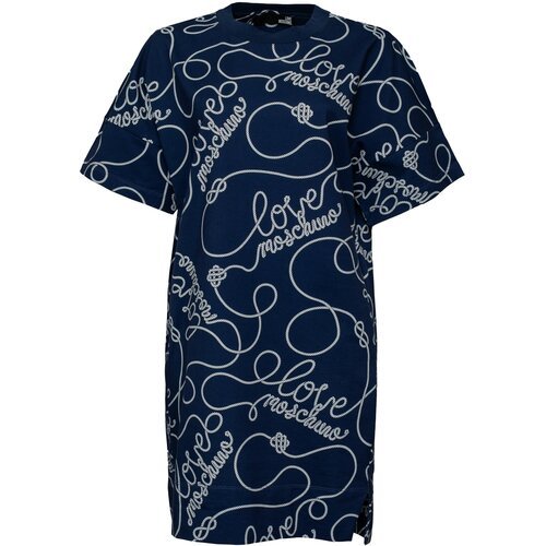 Купить Платье LOVE MOSCHINO, размер 46, синий
Платье-футболка с логотипом<br>Платье-фут...