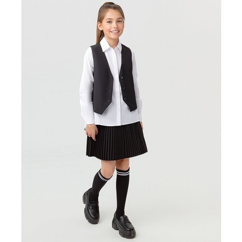 Купить Школьная юбка Button Blue, размер 146, черный
Юбка плиссированная черная с поясо...
