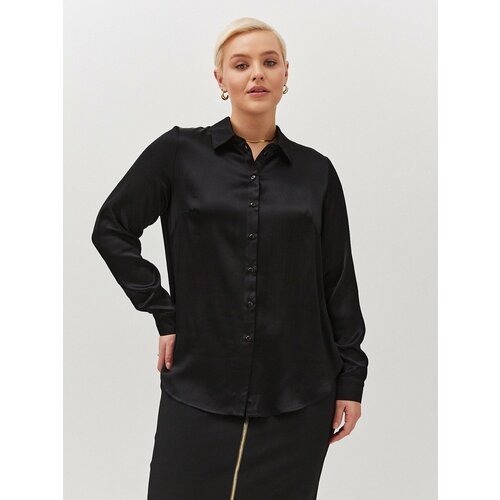 Купить Блуза 4FORMS, размер 2XL, черный
<p>Утонченная атласная блузка из струящейся тка...