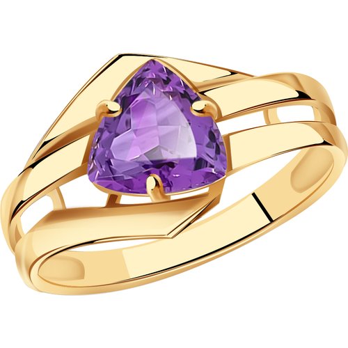 Купить Кольцо Diamant online, золото, 585 проба, аметист, размер 19
<p>В нашем интернет...