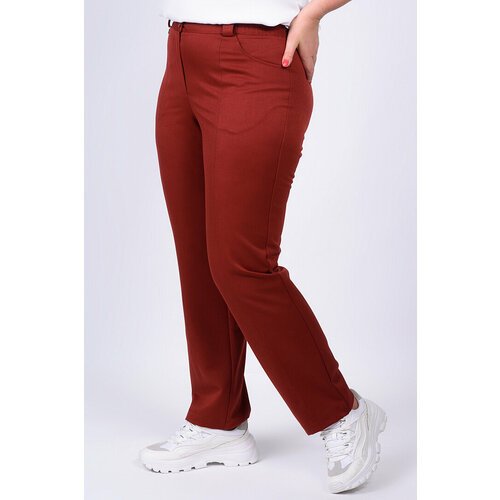 Купить Брюки SVESTA, размер 60, терракотовый
Плотные демисезонные женские брюки больших...