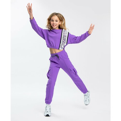 Купить Брюки Button Blue, размер 146, фиолетовый
Трикотажные брюки светло-фиолетового ц...