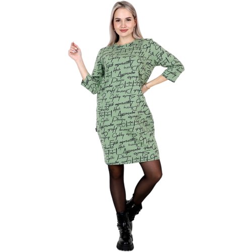 Купить Платье Elena Tex, размер 46, зеленый
Универсальное платье на каждый день для жен...