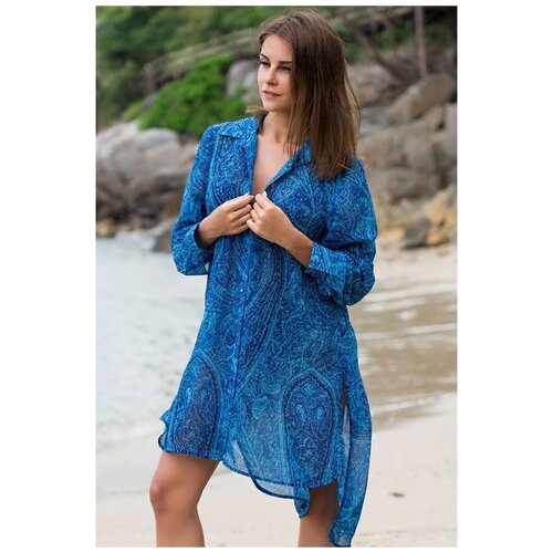Купить Платье MIA-AMORE, размер S, синий
Платье-рубашка с длинным рукавом выполнено из...