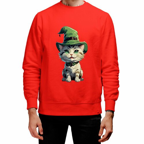 Купить Свитшот ROLY, размер S, красный
Название принта: Кот в хэллоуинской шляпе. Автор...