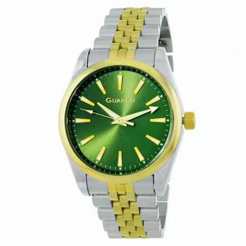 Купить Наручные часы Guardo, зеленый
Мужские кварцевые часы в круглом корпусе на двухцв...