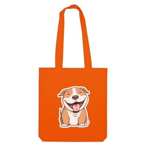 Купить Сумка Us Basic, оранжевый
Название принта: Счастливый щенок, питбуль, pitbull. А...